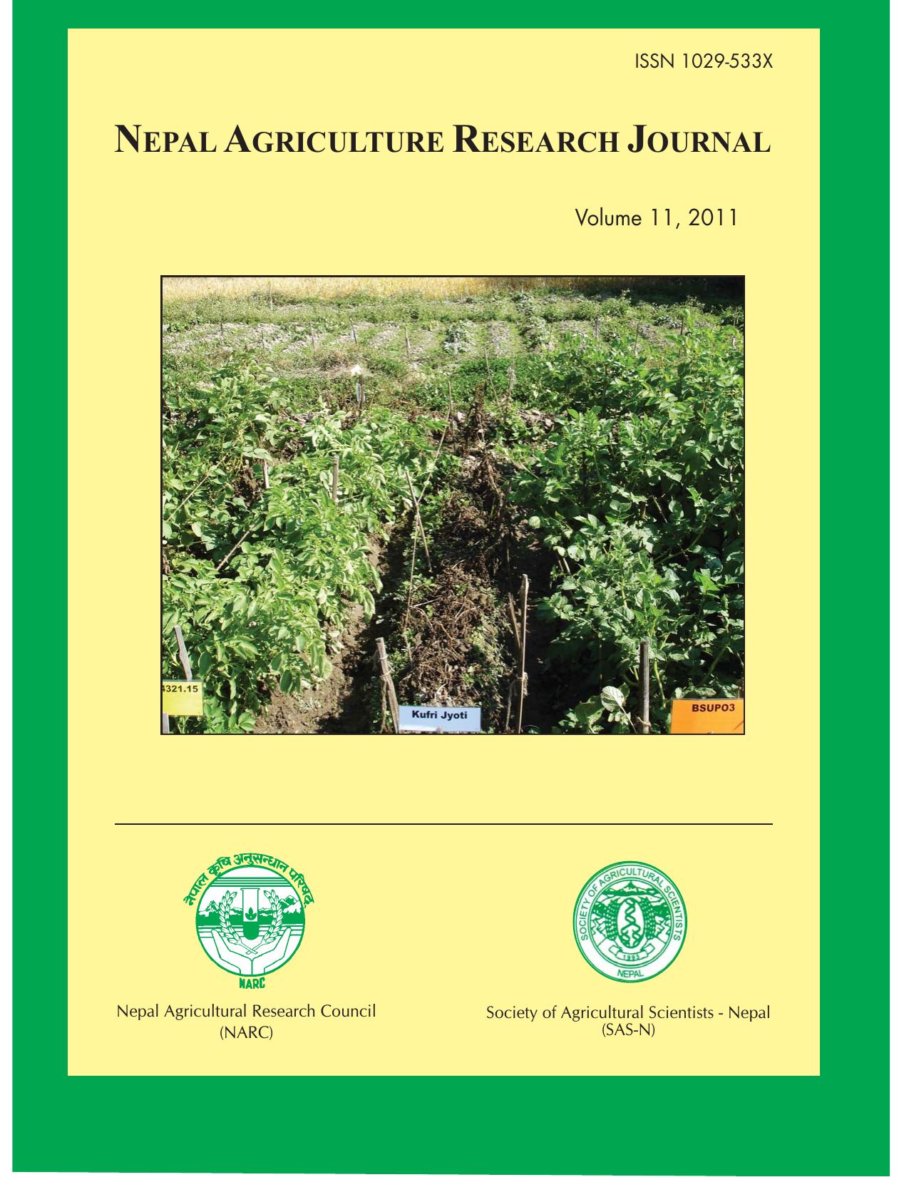 Nepal Agriculture Research Journal Vol11
